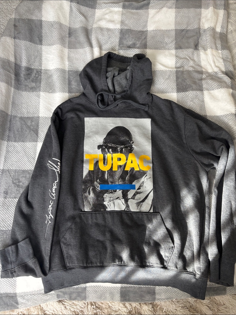 Official Tupac Shakur 2Pac Gray Hoodie Size Large Bravado Amaru 2020